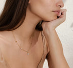 Zirconia Flower Pendant Necklace