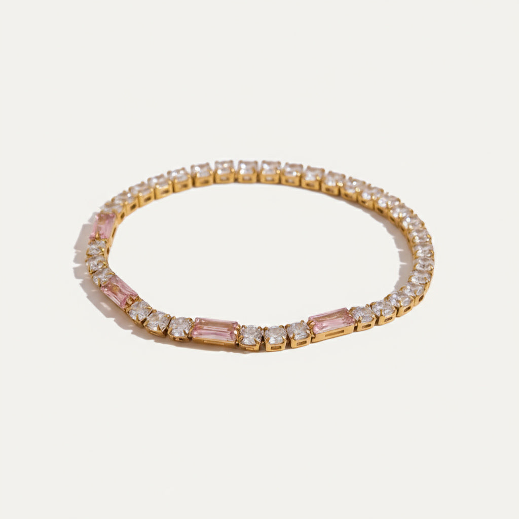 Blush Crystal Tennis Bracelet