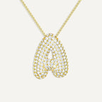 Initial Bubble Diamond Necklace