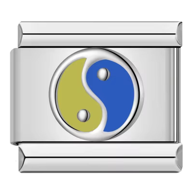 BLUE AND YELLOW YING-YANG