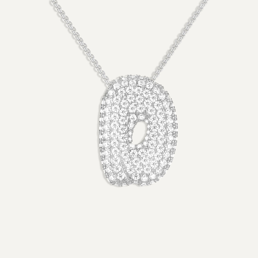 Initial Bubble Diamond Necklace