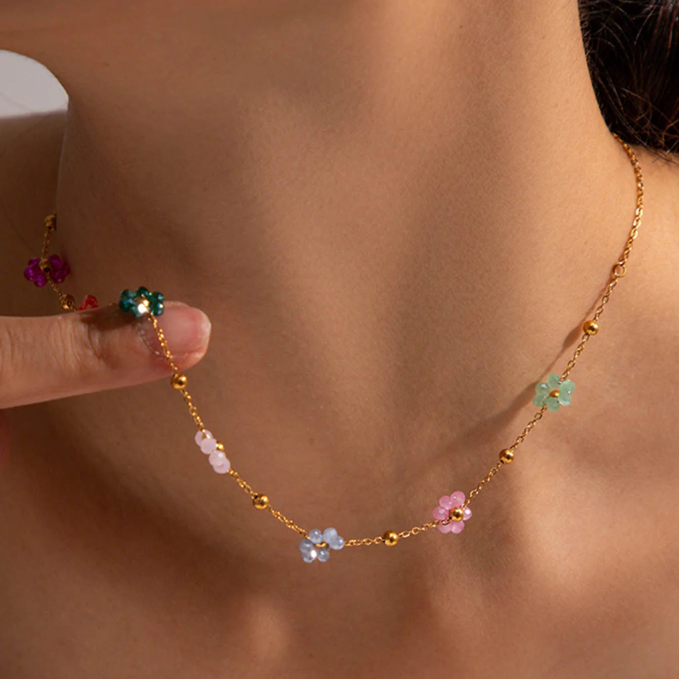 Zafalata Floral Gold Necklace