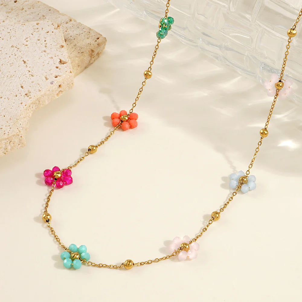 Zafalata Floral Gold Necklace