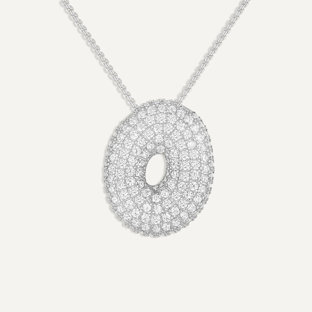 Initial Bubble Diamond Necklace