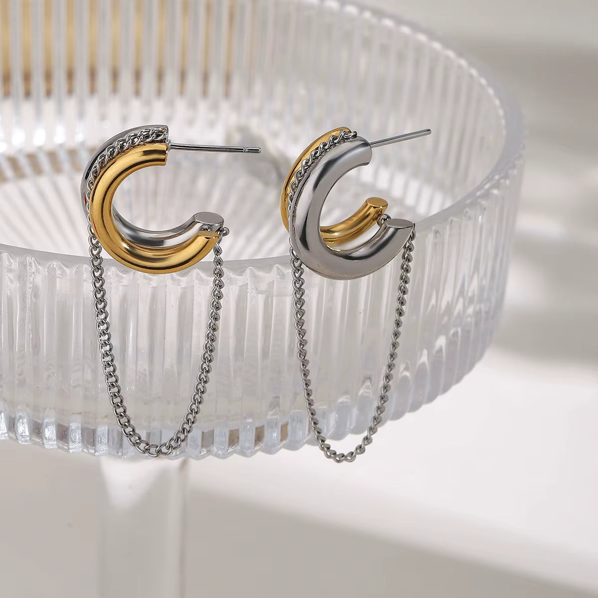 Silver Glow Earrings