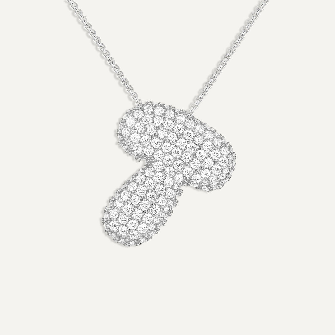 Initial Bubble Diamond Necklace