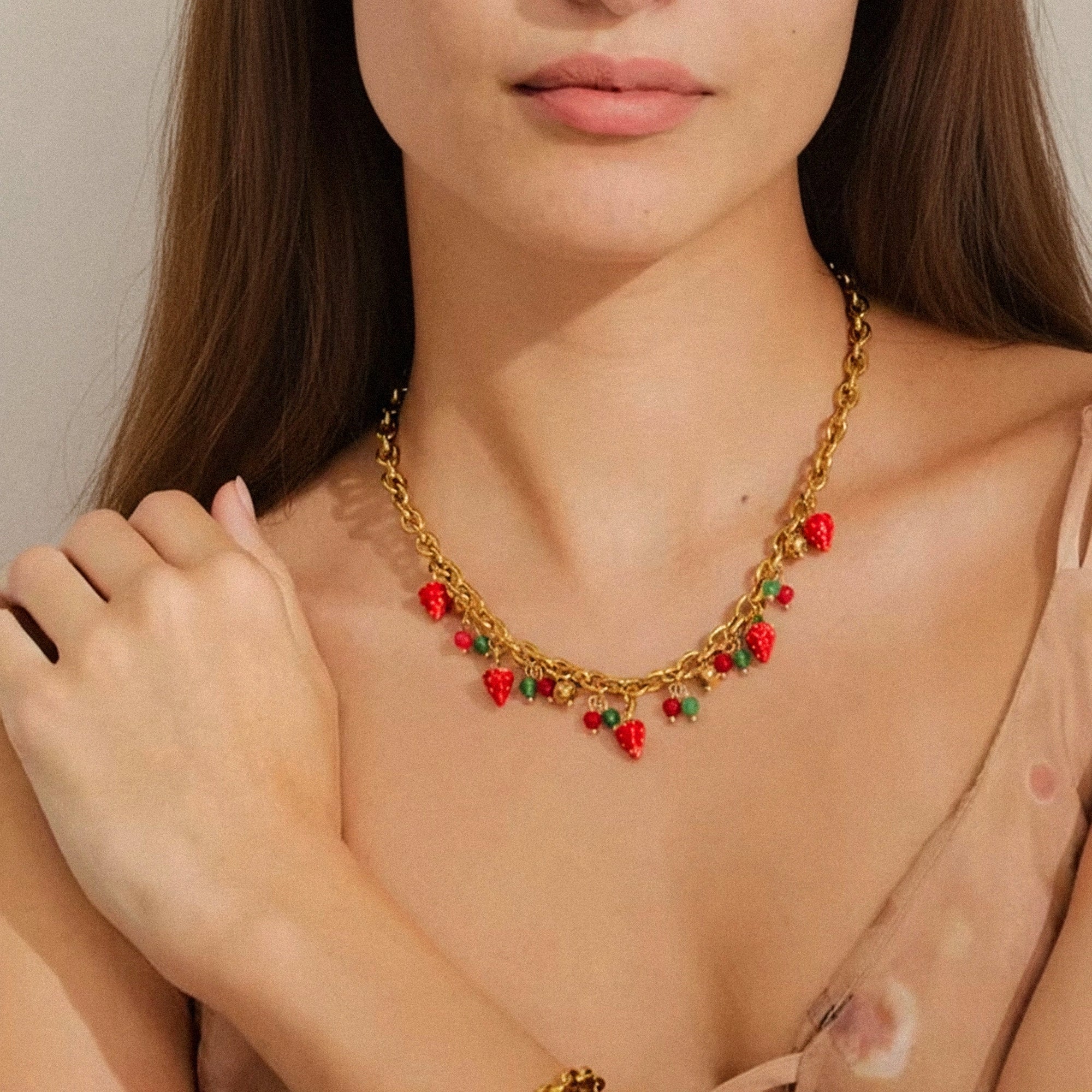 Strawberry Charms Necklace