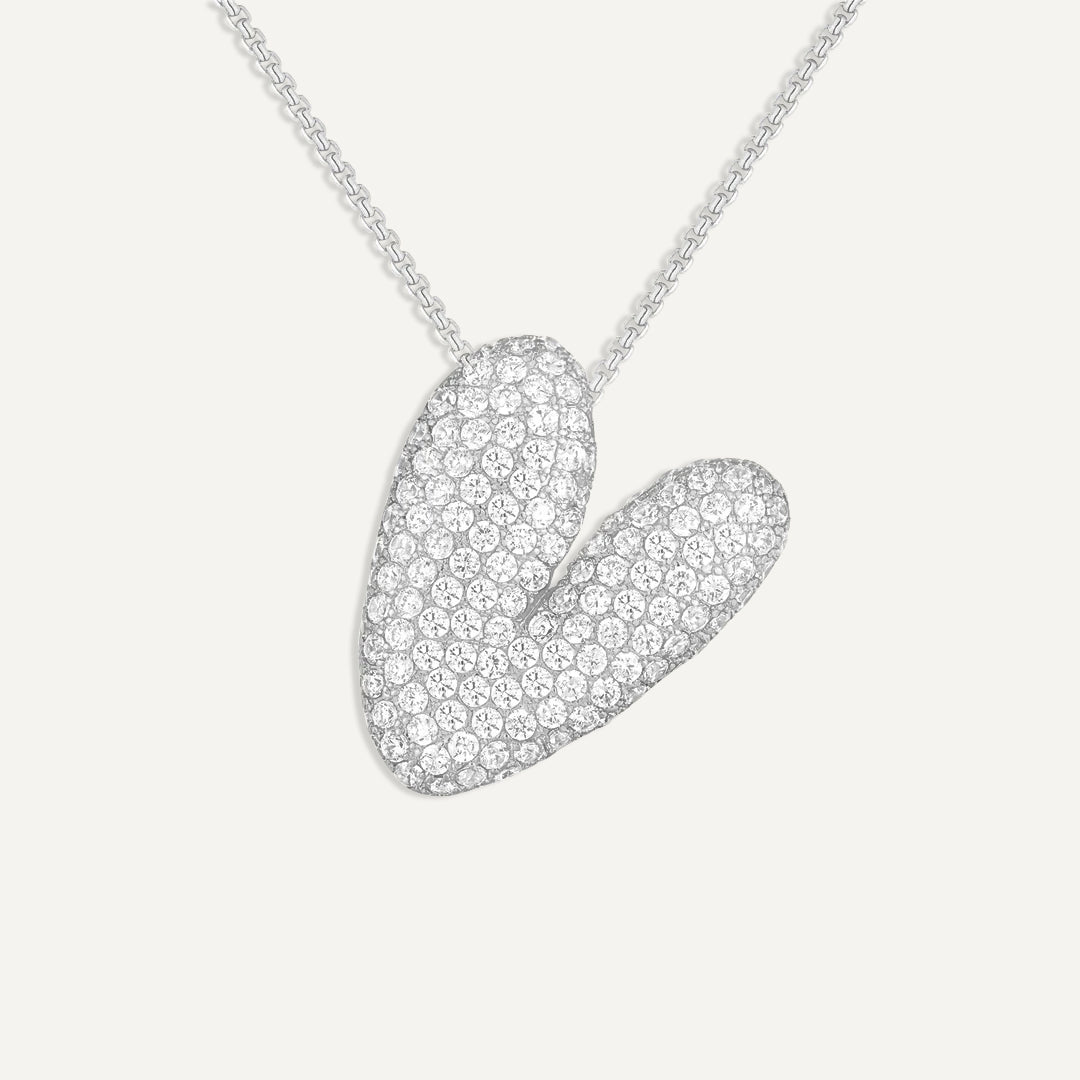 Initial Bubble Diamond Necklace