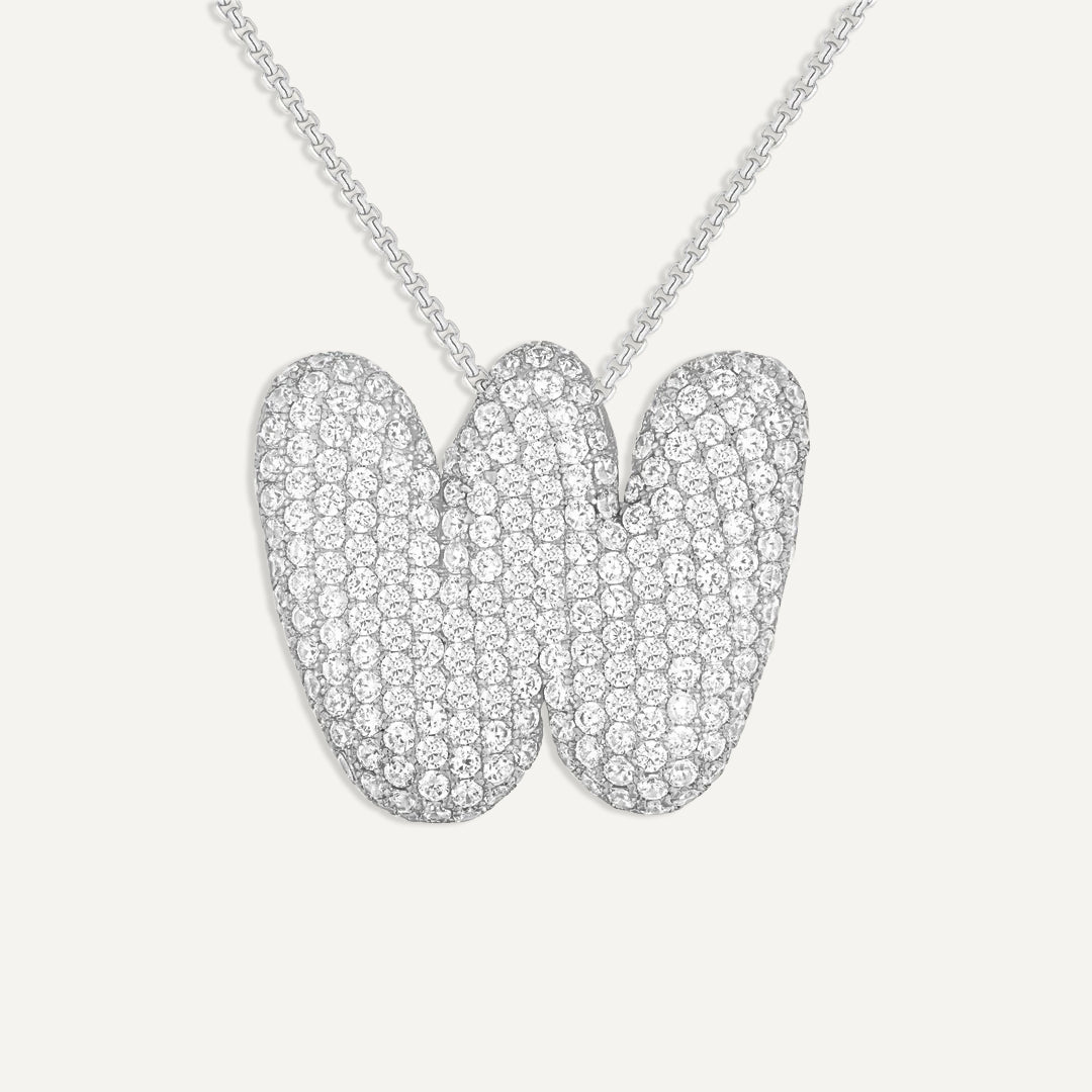 Initial Bubble Diamond Necklace